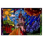 Beauty Stained Glass Castle Building Banner and Sign 6  x 4 