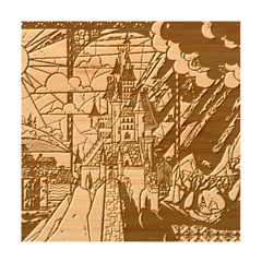 Beauty Stained Glass Castle Building Bamboo Coaster Set from ArtsNow.com Coaster 2