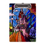 Beauty Stained Glass Castle Building A5 Acrylic Clipboard