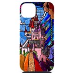 Beauty Stained Glass Castle Building iPhone 14 Plus Black UV Print Case