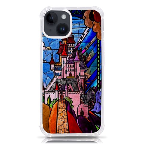 Beauty Stained Glass Castle Building iPhone 14 TPU UV Print Case from ArtsNow.com Front