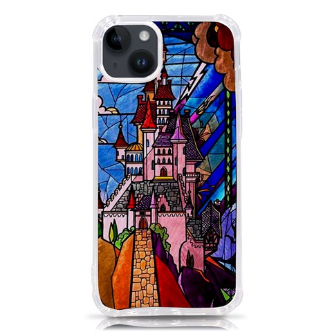 Beauty Stained Glass Castle Building iPhone 14 Plus TPU UV Print Case from ArtsNow.com Front