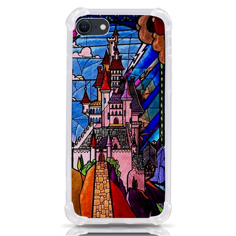 Beauty Stained Glass Castle Building iPhone SE from ArtsNow.com Front
