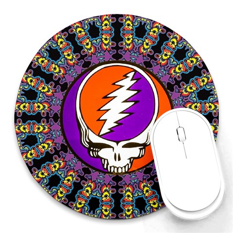 Gratefuldead Grateful Dead Pattern Round Mousepad from ArtsNow.com Front