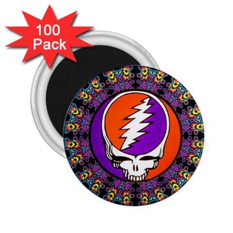 Gratefuldead Grateful Dead Pattern 2.25  Magnets (100 pack)  from ArtsNow.com Front