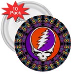 Gratefuldead Grateful Dead Pattern 3  Buttons (10 pack) 