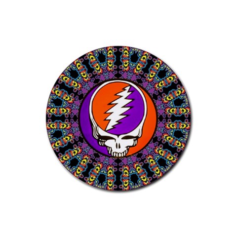 Gratefuldead Grateful Dead Pattern Rubber Round Coaster (4 pack) from ArtsNow.com Front