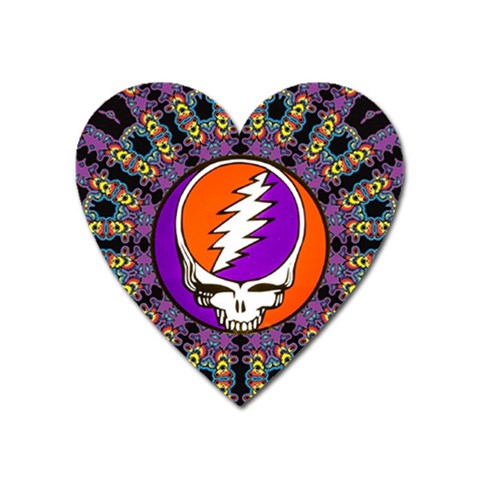 Gratefuldead Grateful Dead Pattern Heart Magnet from ArtsNow.com Front