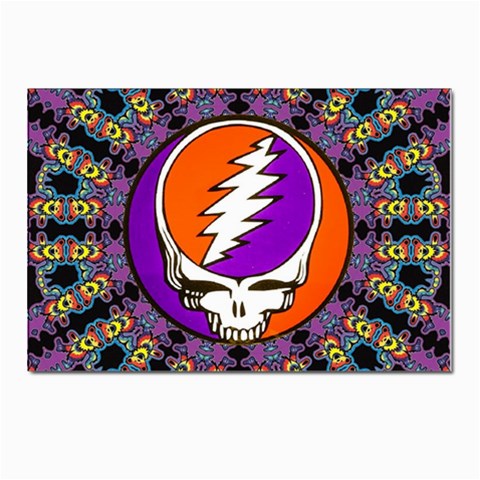 Gratefuldead Grateful Dead Pattern Postcard 4 x 6  (Pkg of 10) from ArtsNow.com Front