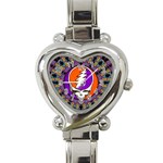 Gratefuldead Grateful Dead Pattern Heart Italian Charm Watch