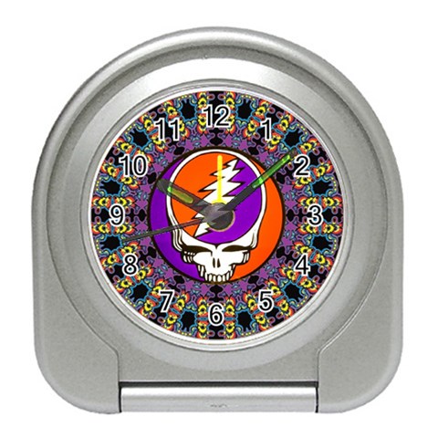 Gratefuldead Grateful Dead Pattern Travel Alarm Clock from ArtsNow.com Front