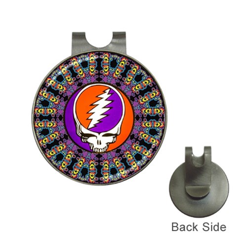 Gratefuldead Grateful Dead Pattern Hat Clips with Golf Markers from ArtsNow.com Front