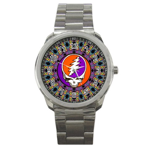 Gratefuldead Grateful Dead Pattern Sport Metal Watch from ArtsNow.com Front