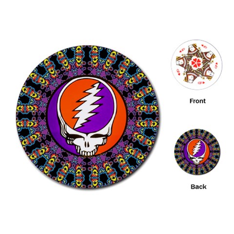 Gratefuldead Grateful Dead Pattern Playing Cards Single Design (Round) from ArtsNow.com Front