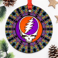 Gratefuldead Grateful Dead Pattern Round Ornament (Two Sides) from ArtsNow.com Back