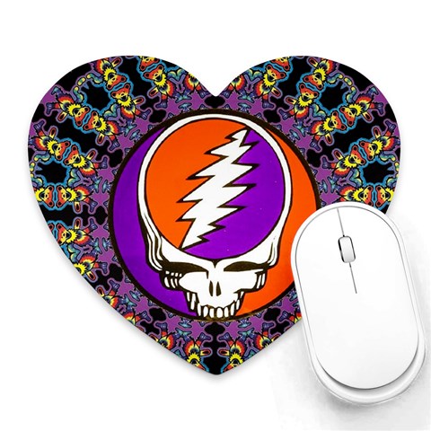 Gratefuldead Grateful Dead Pattern Heart Mousepad from ArtsNow.com Front