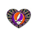 Gratefuldead Grateful Dead Pattern Rubber Heart Coaster (4 pack)