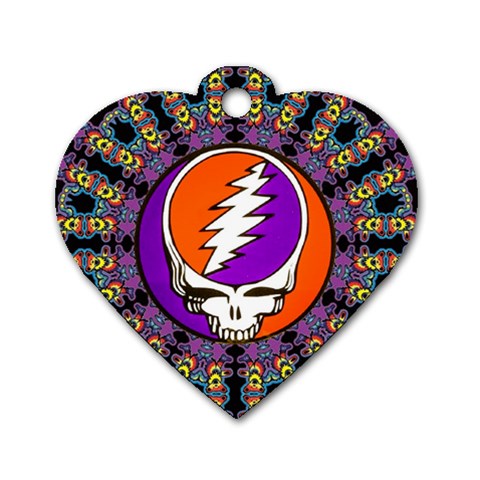 Gratefuldead Grateful Dead Pattern Dog Tag Heart (One Side) from ArtsNow.com Front