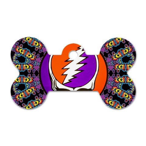Gratefuldead Grateful Dead Pattern Dog Tag Bone (Two Sides) from ArtsNow.com Front