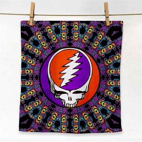 Gratefuldead Grateful Dead Pattern Face Towel from ArtsNow.com Front
