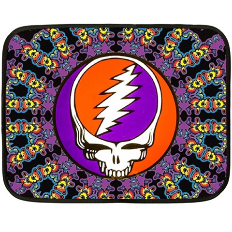 Gratefuldead Grateful Dead Pattern Fleece Blanket (Mini) from ArtsNow.com 35 x27  Blanket
