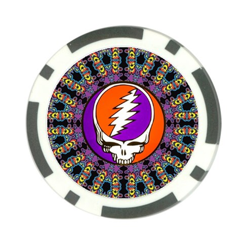Gratefuldead Grateful Dead Pattern Poker Chip Card Guard (10 pack) from ArtsNow.com Front