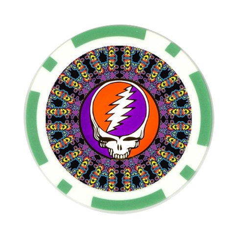Gratefuldead Grateful Dead Pattern Poker Chip Card Guard (10 pack) from ArtsNow.com Front