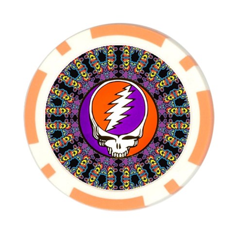 Gratefuldead Grateful Dead Pattern Poker Chip Card Guard (10 pack) from ArtsNow.com Front