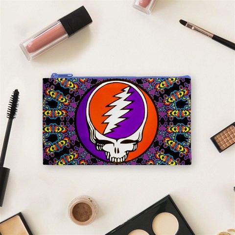 Gratefuldead Grateful Dead Pattern Cosmetic Bag (Small) from ArtsNow.com Front
