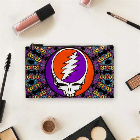 Gratefuldead Grateful Dead Pattern Cosmetic Bag (Small) from ArtsNow.com Front