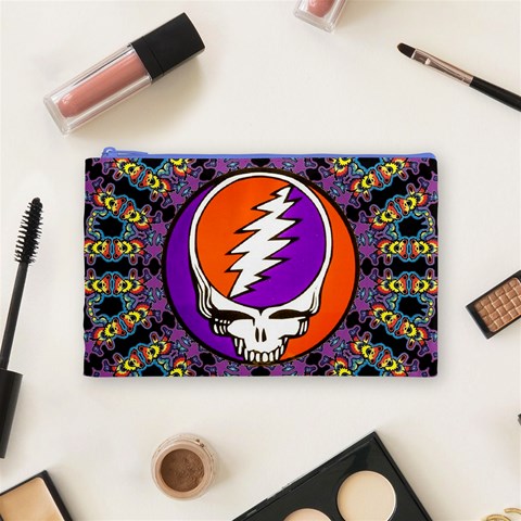 Gratefuldead Grateful Dead Pattern Cosmetic Bag (Medium) from ArtsNow.com Front