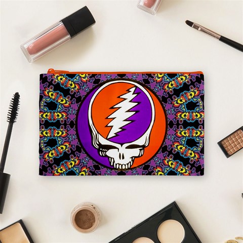 Gratefuldead Grateful Dead Pattern Cosmetic Bag (Medium) from ArtsNow.com Front