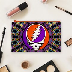 Gratefuldead Grateful Dead Pattern Cosmetic Bag (Medium) from ArtsNow.com Front