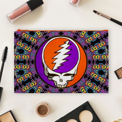 Gratefuldead Grateful Dead Pattern Cosmetic Bag (Large) from ArtsNow.com Front