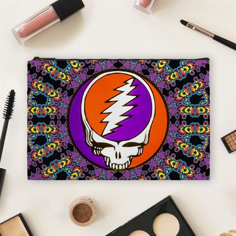 Gratefuldead Grateful Dead Pattern Cosmetic Bag (Large) from ArtsNow.com Front