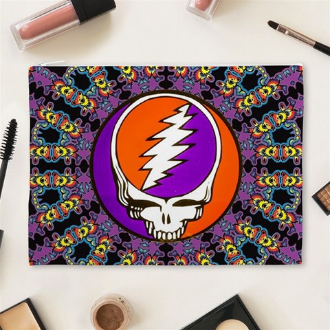 Gratefuldead Grateful Dead Pattern Cosmetic Bag (XL) from ArtsNow.com Front