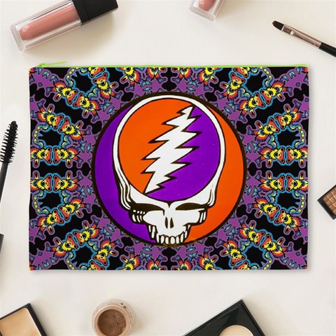 Gratefuldead Grateful Dead Pattern Cosmetic Bag (XL) from ArtsNow.com Front