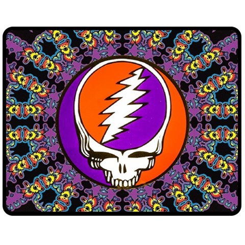 Gratefuldead Grateful Dead Pattern Fleece Blanket (Medium) from ArtsNow.com 60 x50  Blanket Front