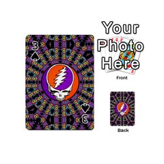 Gratefuldead Grateful Dead Pattern Playing Cards 54 Designs (Mini) from ArtsNow.com Front - Spade3