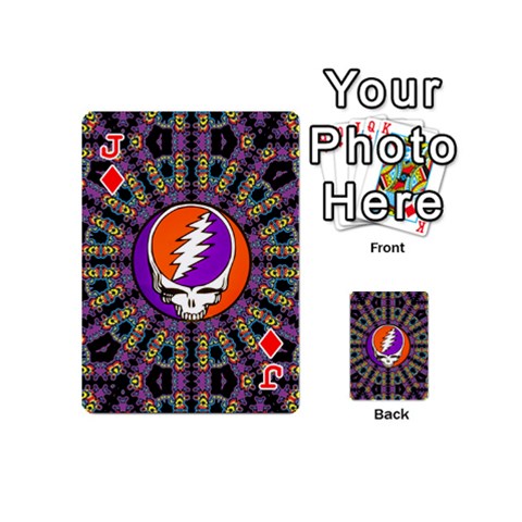 Jack Gratefuldead Grateful Dead Pattern Playing Cards 54 Designs (Mini) from ArtsNow.com Front - DiamondJ
