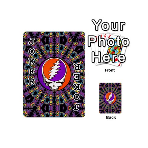 Gratefuldead Grateful Dead Pattern Playing Cards 54 Designs (Mini) from ArtsNow.com Front - Joker1