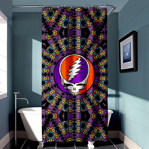 Gratefuldead Grateful Dead Pattern Shower Curtain 36  x 72  (Stall)  from ArtsNow.com Curtain(36 X72 )