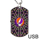 Gratefuldead Grateful Dead Pattern Dog Tag USB Flash (Two Sides)