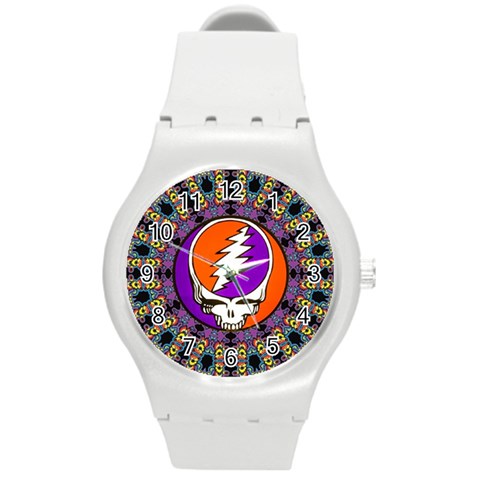 Gratefuldead Grateful Dead Pattern Round Plastic Sport Watch (M) from ArtsNow.com Front