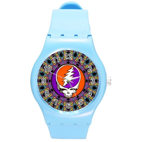 Gratefuldead Grateful Dead Pattern Round Plastic Sport Watch (M) from ArtsNow.com Front