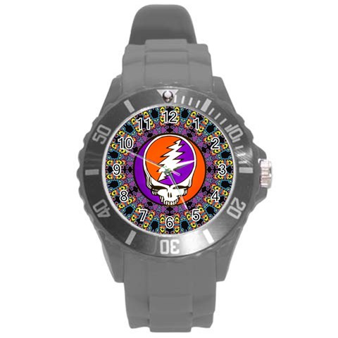 Gratefuldead Grateful Dead Pattern Round Plastic Sport Watch (L) from ArtsNow.com Front