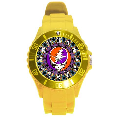 Gratefuldead Grateful Dead Pattern Round Plastic Sport Watch (L) from ArtsNow.com Front