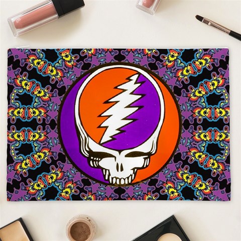 Gratefuldead Grateful Dead Pattern Cosmetic Bag (XXL) from ArtsNow.com Front
