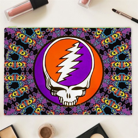 Gratefuldead Grateful Dead Pattern Cosmetic Bag (XXL) from ArtsNow.com Front