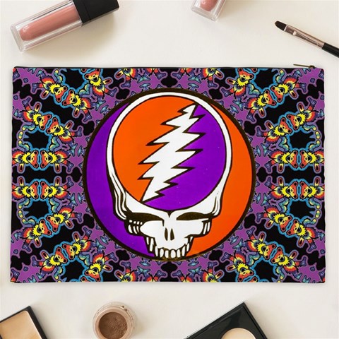 Gratefuldead Grateful Dead Pattern Cosmetic Bag (XXL) from ArtsNow.com Back